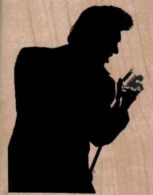 Singer With Mike Silhouette 2 1/2 x 3