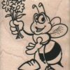 Bee With Flowers 1 3/4 x 2 1/2-0