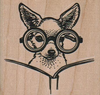 Chihuahua With Glasses 2 1/2 x 2 1/4