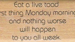 Eat A Live Toad First Thing 1 1/4 x 2 1/2-0