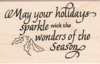 May Your Holidays Sparkle 2 1/2 x 3 3/4