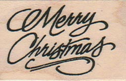 Merry Christmas Calligraphy/Sm 1 1/4 x 1 3/4