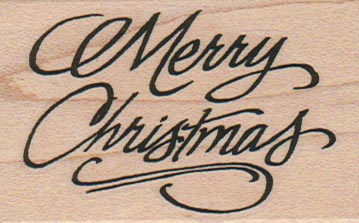 Merry Christmas Calligraphy/Lg 1 3/4 x 2 1/2