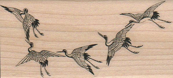 Flying Cranes/Egrets 2 x 4