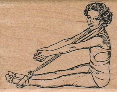 Lady Exercising 2 1/4 x 2 3/4