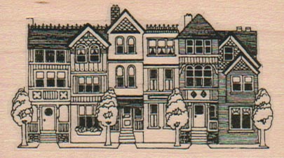 Victorian Row Houses 1 3/4 x 2 3/4