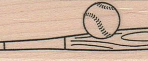 BaseBall & Bat 1 x 2 1/2-0