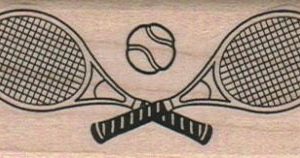 Tennis Rackets And Ball 1 1/4 x 2 3/4-0