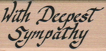 With Deepest Sympathy 1 1/2 x 3