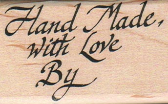 Hand Made With Love By 1 1/2 x 2 1/2