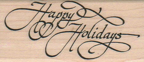 Happy Holidays 1 1/2 x 3 1/4