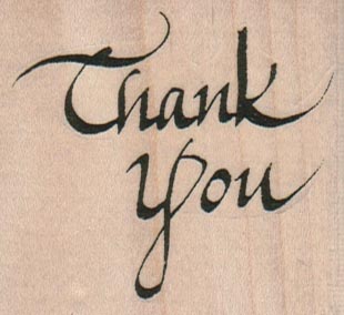 Thank You (Calligraphy) 2 1/4 x 2