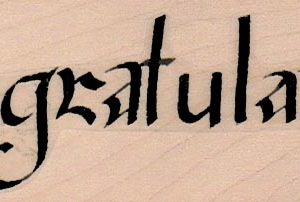 Congratulations (Calligraphy) 1 1/2 x 4 3/4-0