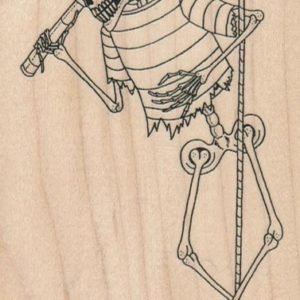 Skeleton Pirate With SpyGlass 2 3/4 x 5-0