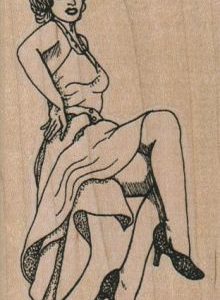 Pinup Lady Legs Crossed 2 1/4 x 3 3/4-0