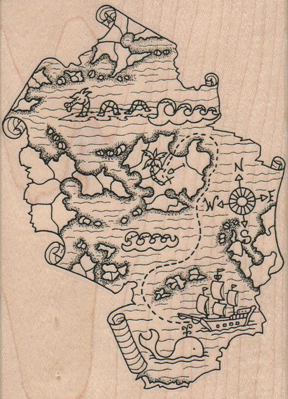 Pirate Map 4 x 5 1/2