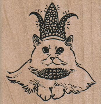 Cat With Diamond Crown 2 1/2 x 2 1/2