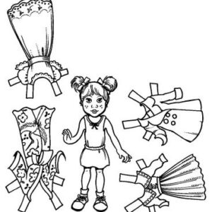 Girl Paper Doll Set (Unmounted)-0