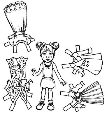 Girl Paper Doll Set (Unmounted)