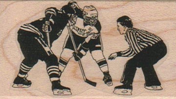 Hockey Players With Referee 1 1/2 x 2 1/2