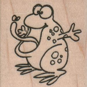 Frog With Fly On Tongue 1 1/2 x 1 1/2-0