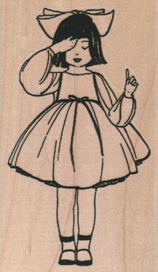 Girl In Plain Dress 2 1/2 x 4