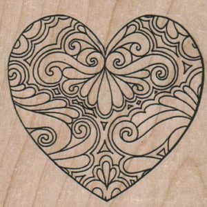 Patterned Heart 2 3/4 x 2 1/2-0