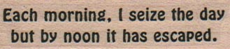 Each Morning I Seize The Day 3/4 x 2 1/4