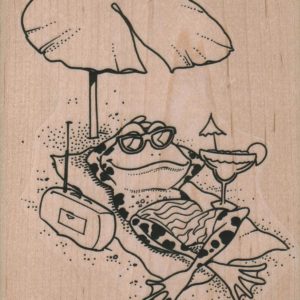 Frog Relaxing At Beach 3 1/2 x 4 1/4-0