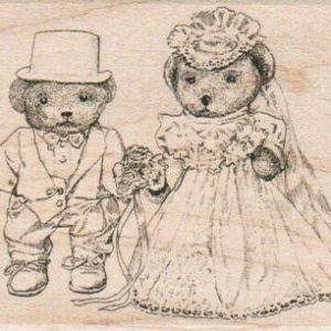 Teddy Bride and Groom 3 x 3 3/4-0