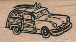 Woody Wagon With SurfBoards 1 1/4 x 1 3/4