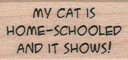 My Cat Is Home-Schooled 1 x 1 3/4