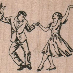 Jitterbugging/Jiving Couple 2 3/4 x 2 1/4-0