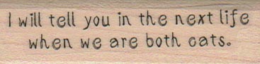 I Will Tell You/Cats 3/4 x 2 1/2