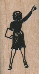 Lady Waving 1 x 1 3/4