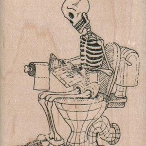 Skeleton On Toilet 2 3/4 x 3-0