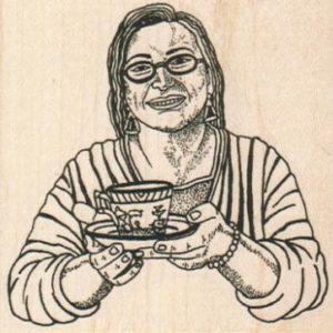 Lady With Cup 2 3/4 x 2 1/2-0