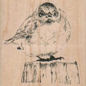 Bird on Stump 2 1/2 x 2 1/2-0