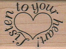 Listen To Your Heart (Open) 1 1/4 x 1 1/2-0