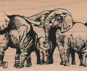 Elephant Herd 1 3/4 x 4 1/2-0