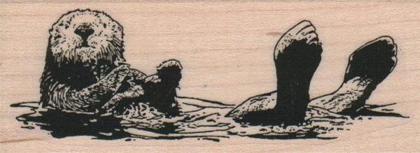 Otter Floating On Back 1 1/4 x 2 3/4-0