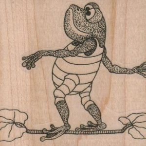 Frog Surfing On Lily Pads 3 x 2-0