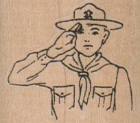 Saluting Boy Scout 1 1/2 x 1 1/4