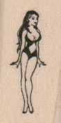 Pinup Girl In Swimsuit 3/4 x 1 1/4