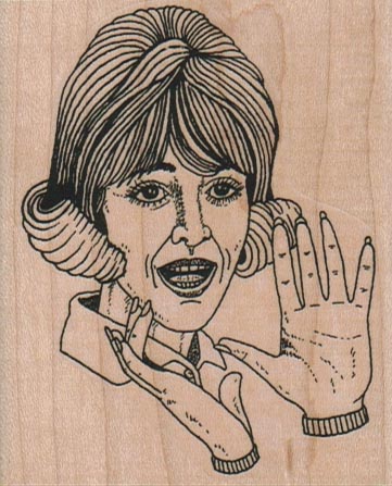 Lady With Hands Up 2 1/2 x 3