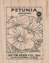 Petunia Seed Packet 1 1/4 x 1 1/2