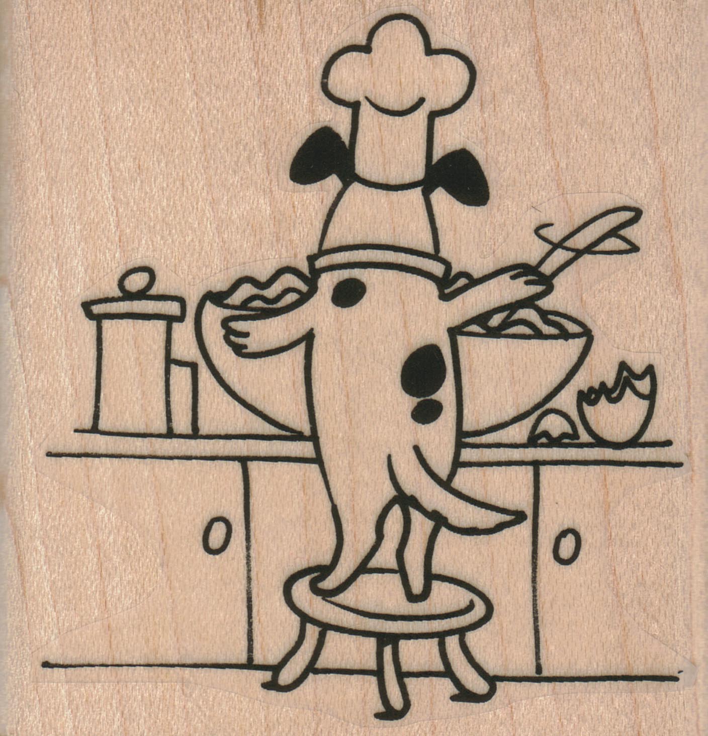 Dog Chef Cooking 2 1/2 x 2 1/2