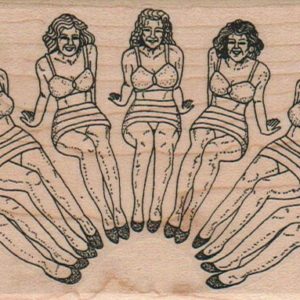 Seven Bathing Beauties 2 3/4 x 5-0