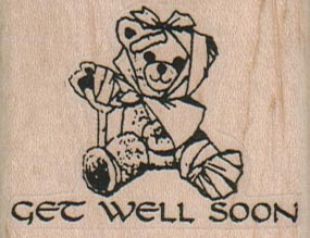 Get Well Soon Bear 2 x 1 1/2