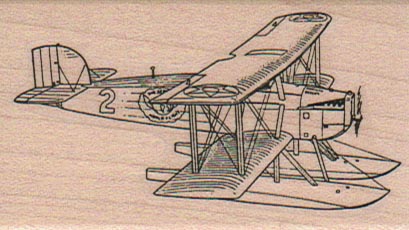 BiPlane With Floats 2 1 3/4 x 2 3/4